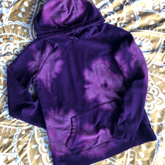 Garage hand dyed purple hoodie - Picture 1 of 4